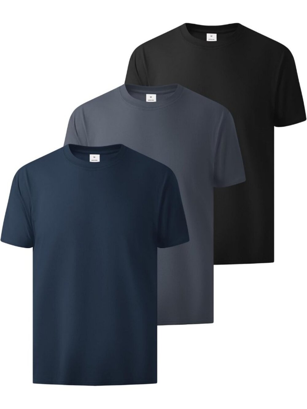 Men's 3-Pack Cotton Crew Neck T-Shirts | Soft Casual Short Sleeve Summer Tops